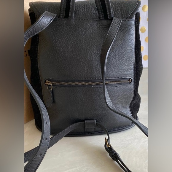Vintage Coach Berkeley Black Suede Leather Backpack Bag 9016